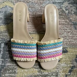 J.Crew Colorful Straw Sandals